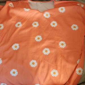 Orange Floral Top